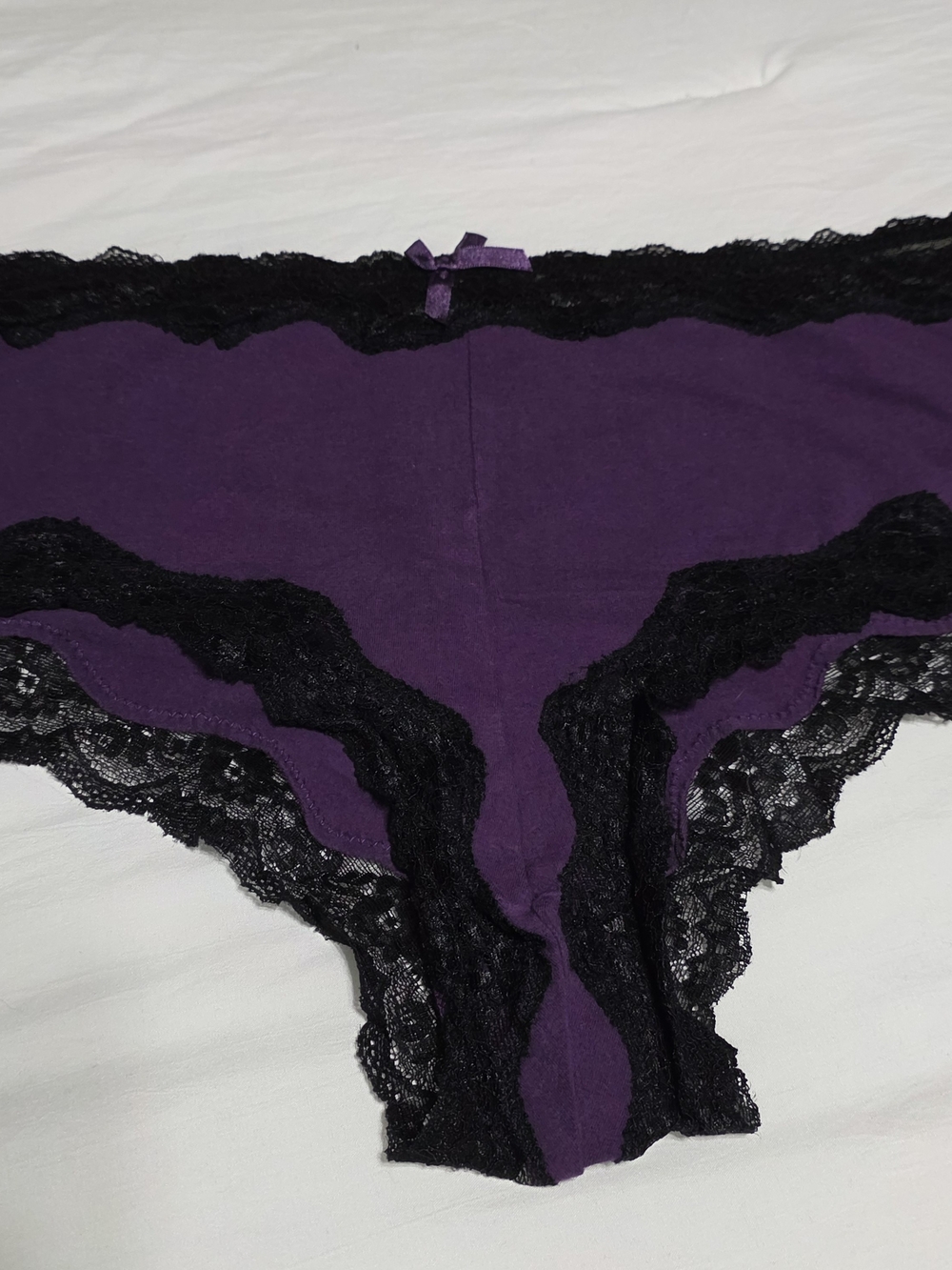 torrid Purple Bikini Panty with Black Lace Accent Size 2